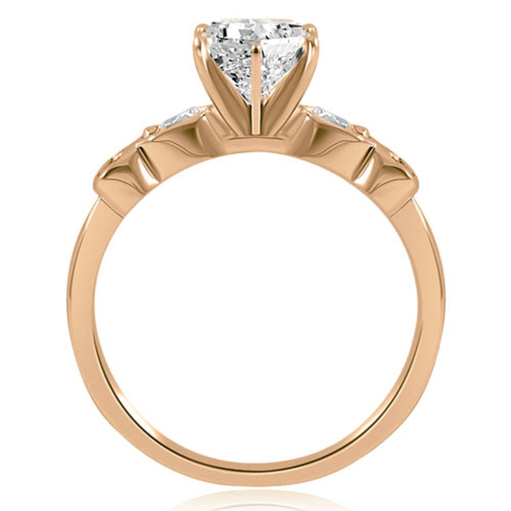 0.67 Cttw. Round Cut 14k Rose Gold Diamond Bridal Set