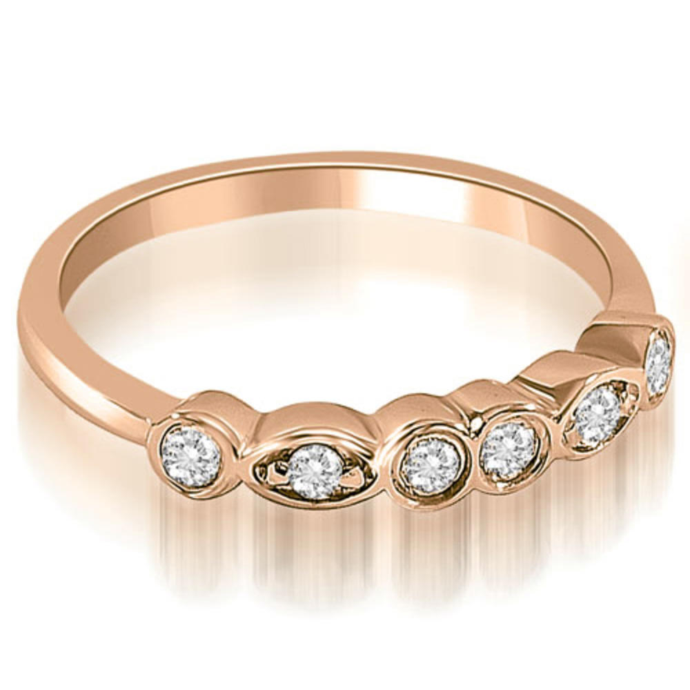 0.67 Cttw. Round Cut 14k Rose Gold Diamond Bridal Set