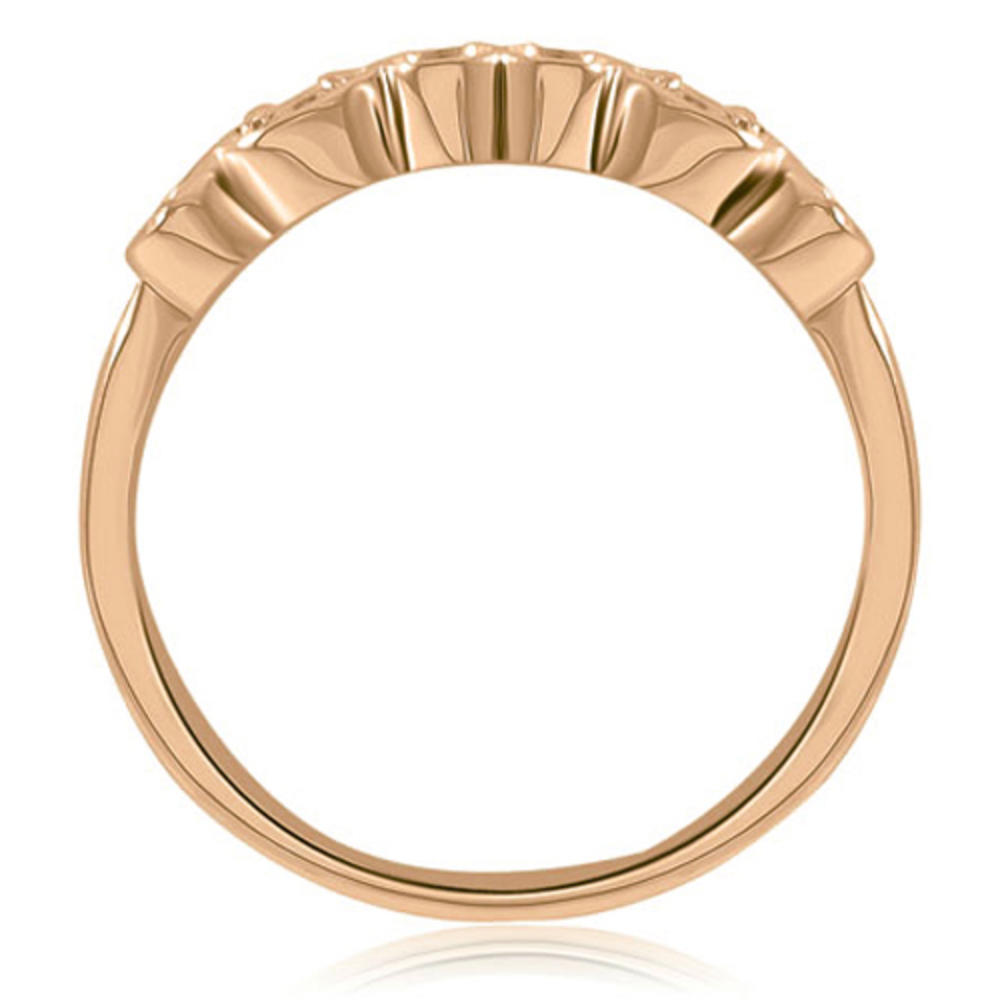 0.77 cttw Round-Cut 14k Rose Gold Diamond Ring Set