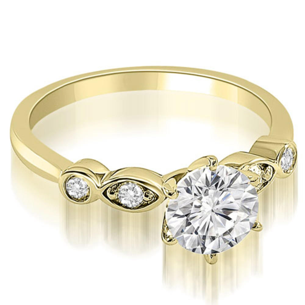 0.82 Cttw Round-Cut 18K Yellow Gold Diamond Bridal Set