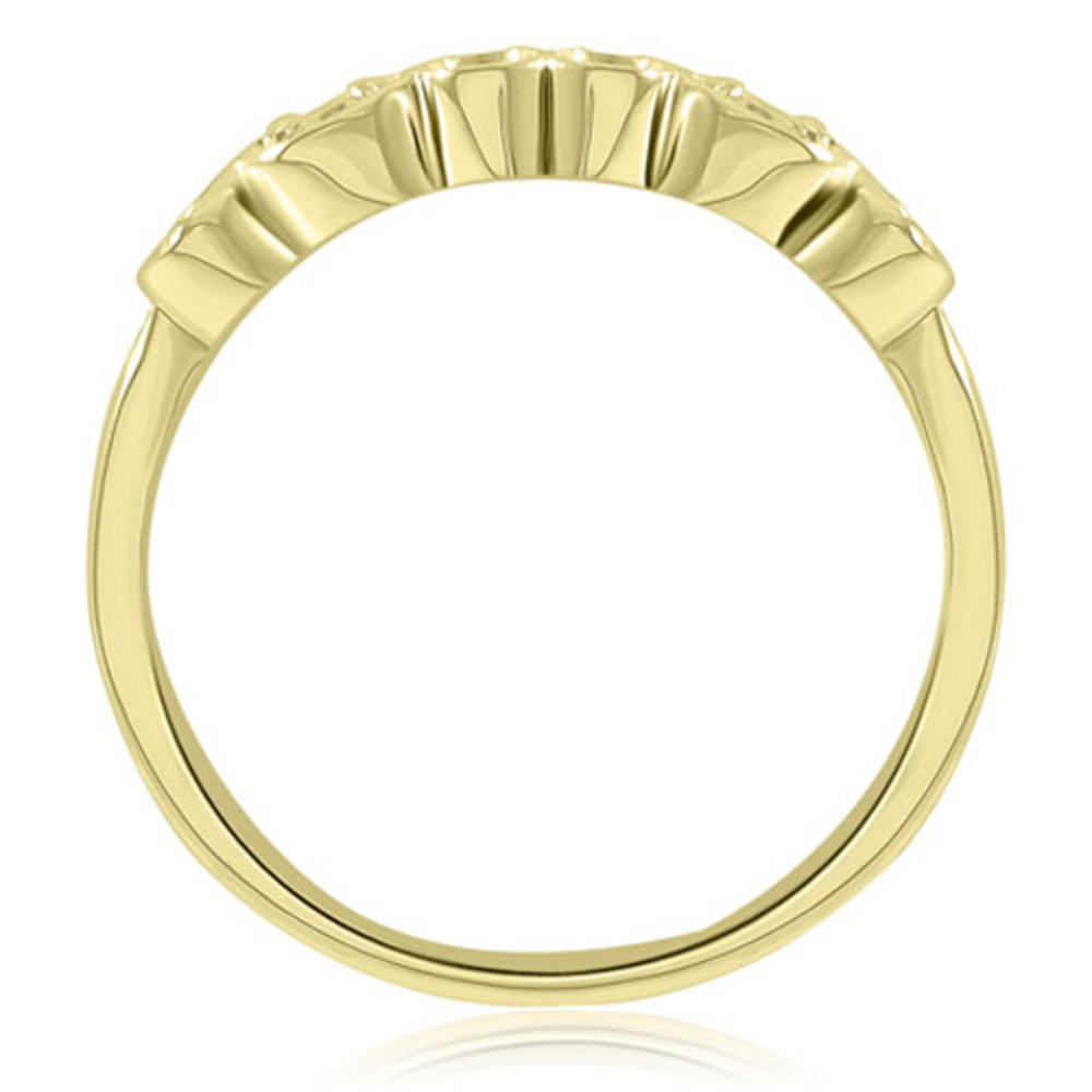 0.67 Cttw Round Cut 18K Yellow Gold Diamond Bridal Set