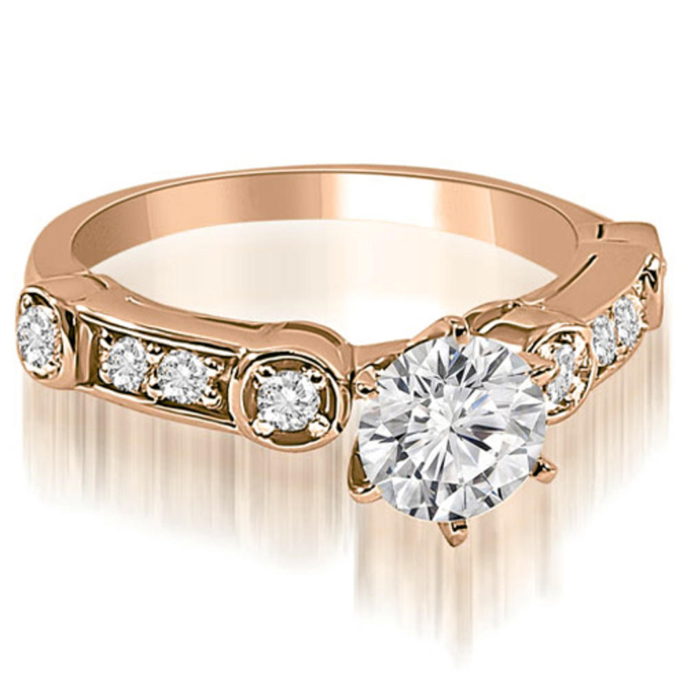 1.50 Cttw Round-Cut 14K Rose Gold Diamond Bridal Set