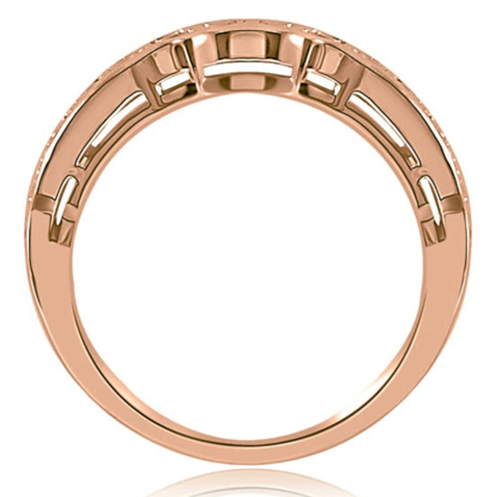 1.50 Cttw Round-Cut 18K Rose Gold Diamond Bridal Set