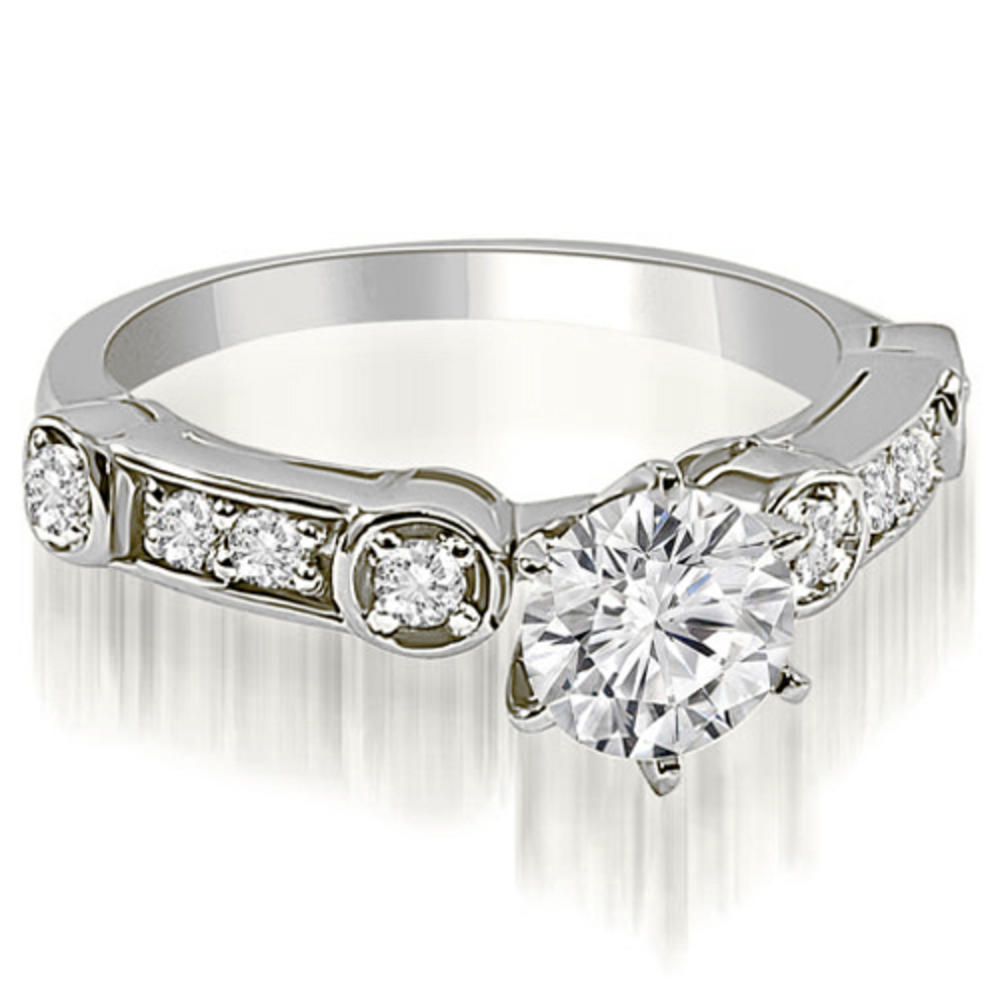 1.50 Cttw Round Cut 18K White Gold Diamond Bridal Set