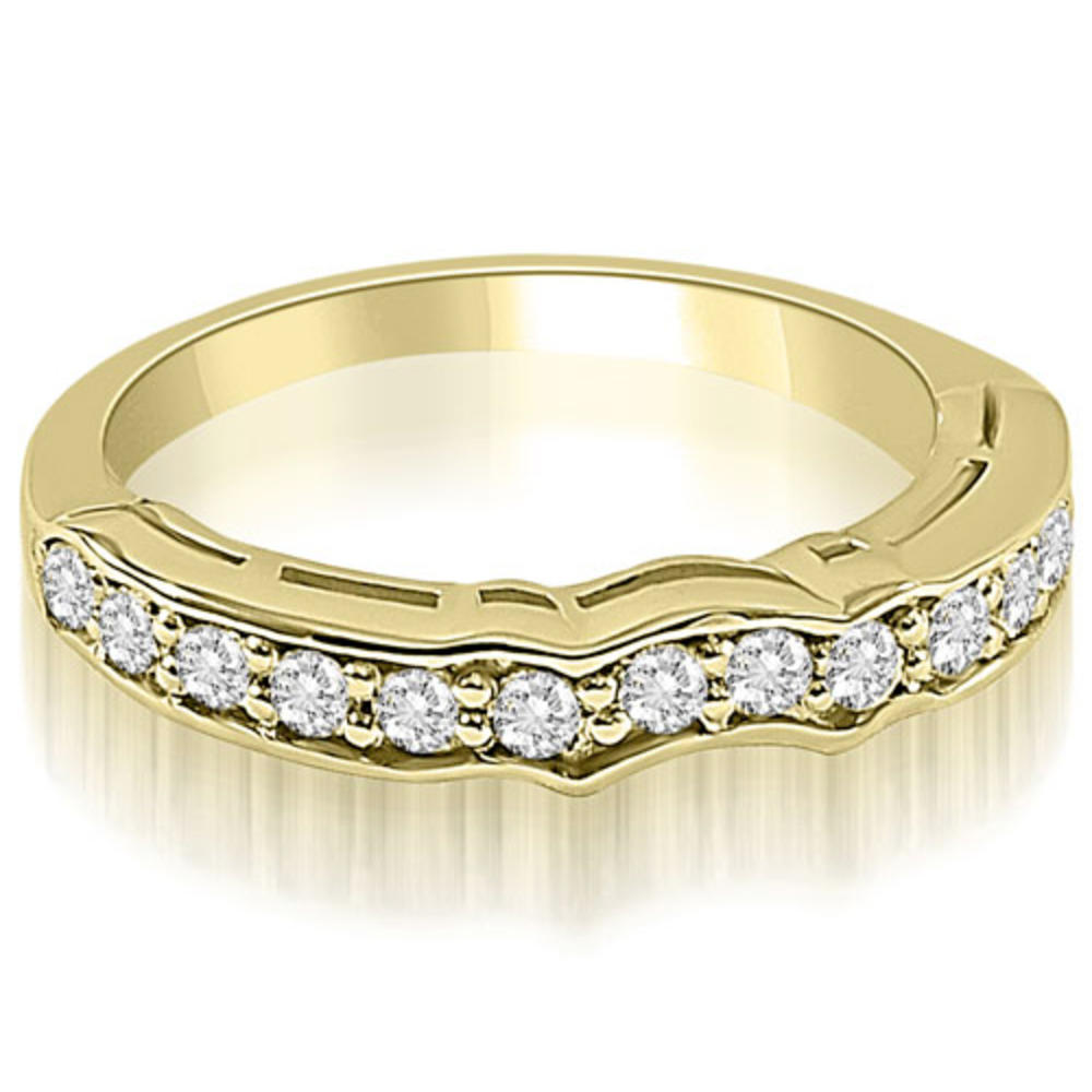 0.85 Cttw. Round Cut 18K Yellow Gold Diamond Bridal Set
