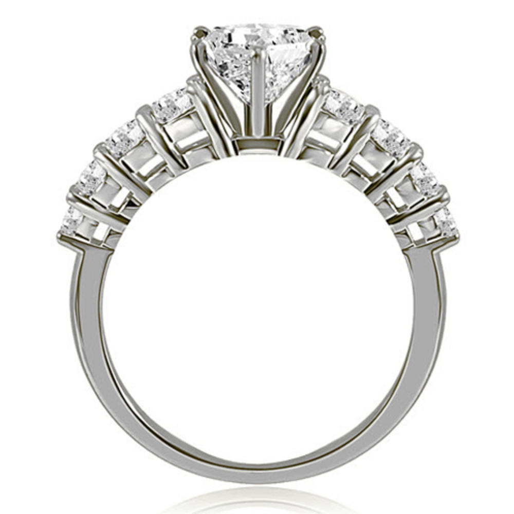 0.85 Cttw Round-Cut 14K White Gold Diamond Engagement Ring