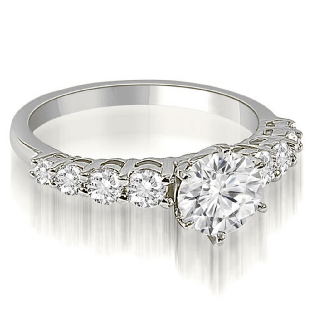 1.35 Cttw Round Cut 14k White Gold Diamond Bridal Set
