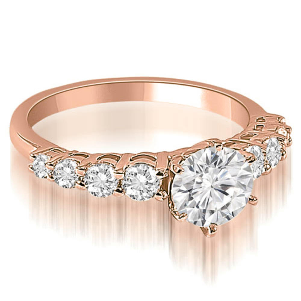 1.35-Cttw Round Cut 18K Rose Gold Diamond Bridal Set