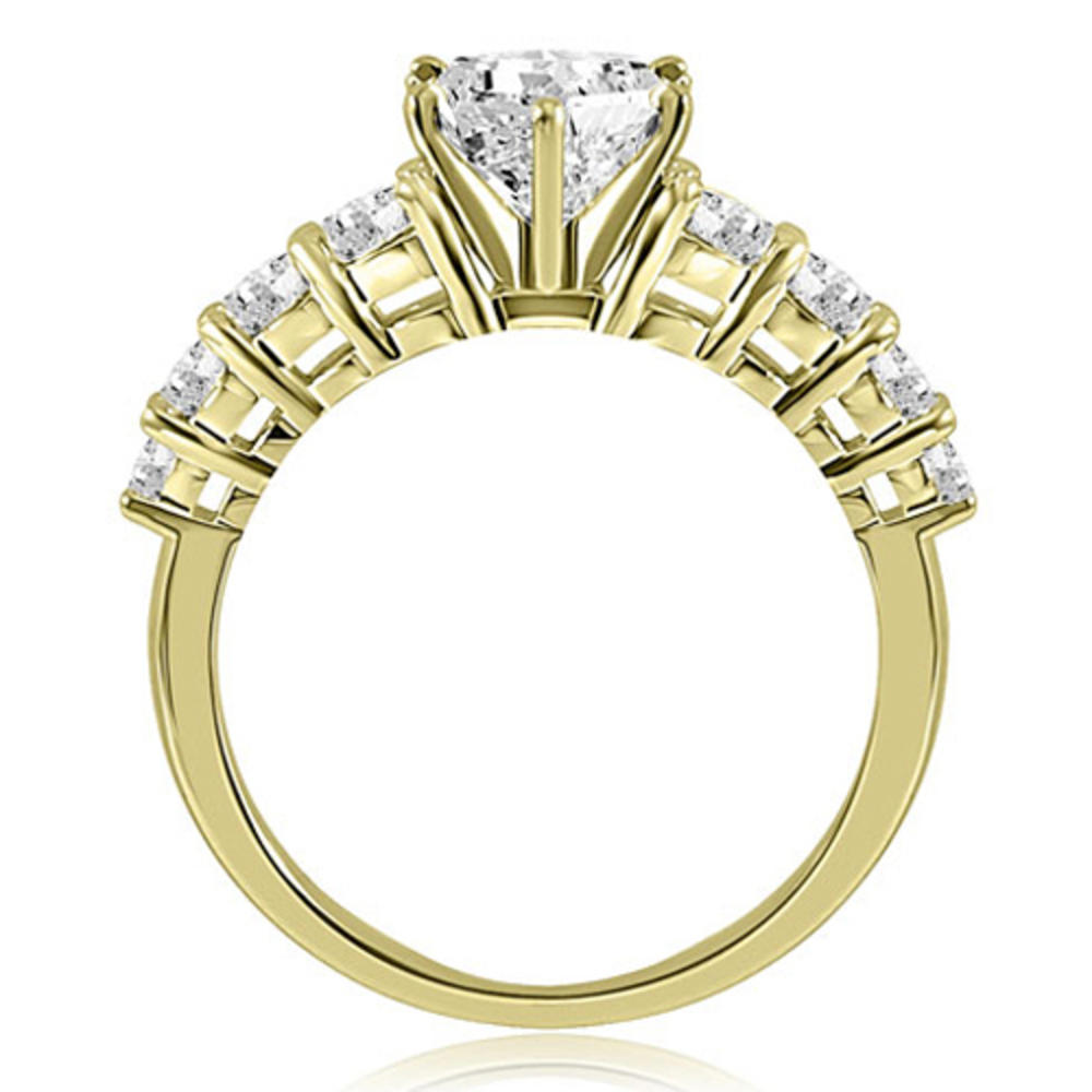 1.65 cttw. 18K Yellow Gold Round Cut Diamond Bridal Set (I1, H-I)