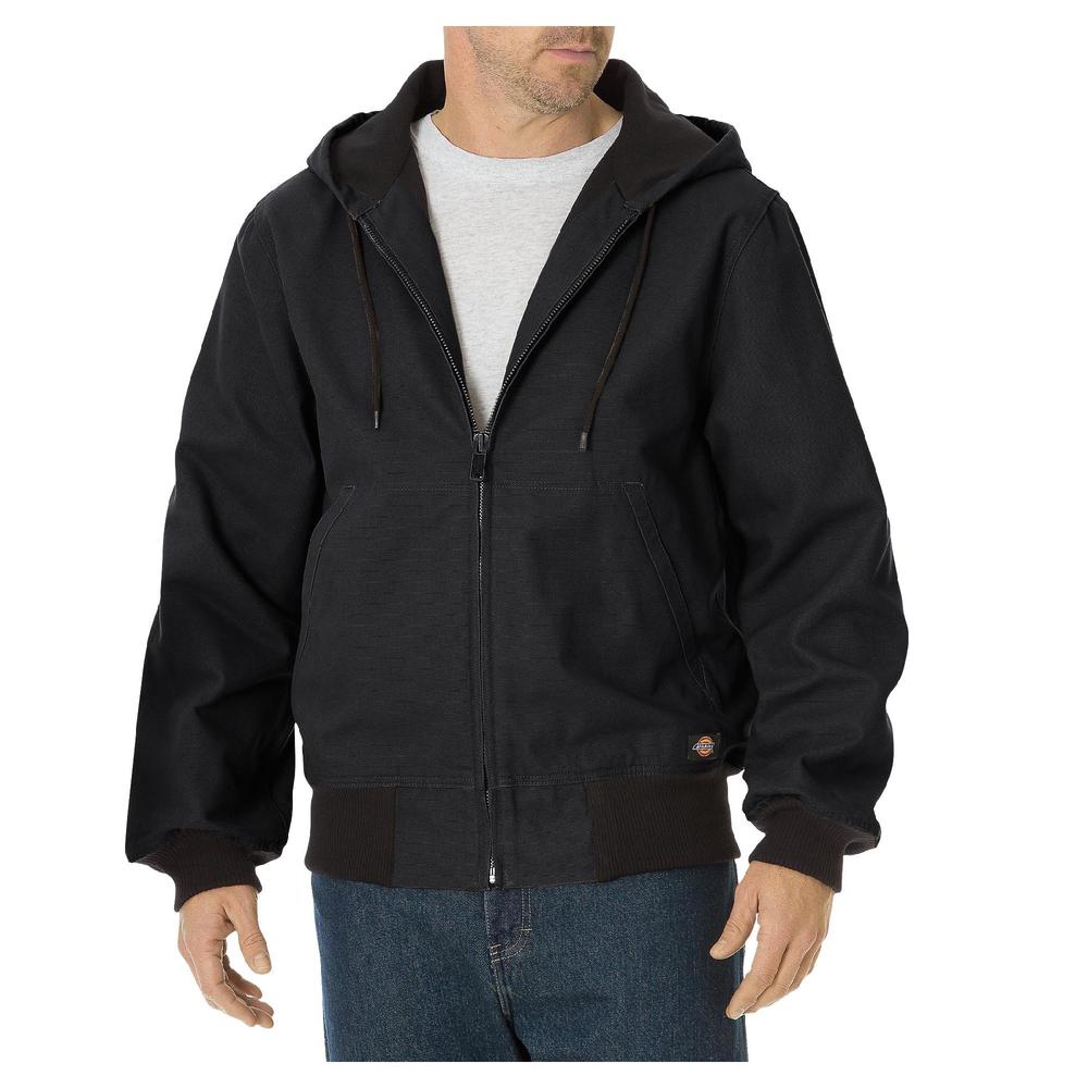 Men's Big and Tall Sanded Duck Thermal Lined Hooded Jacket TJ745