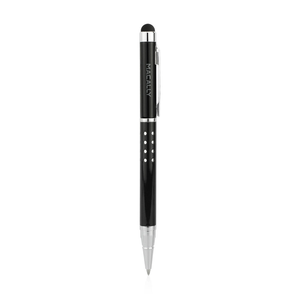 Macally PenPalDuoB Dual-Tip Stylus with ink Pen -Black