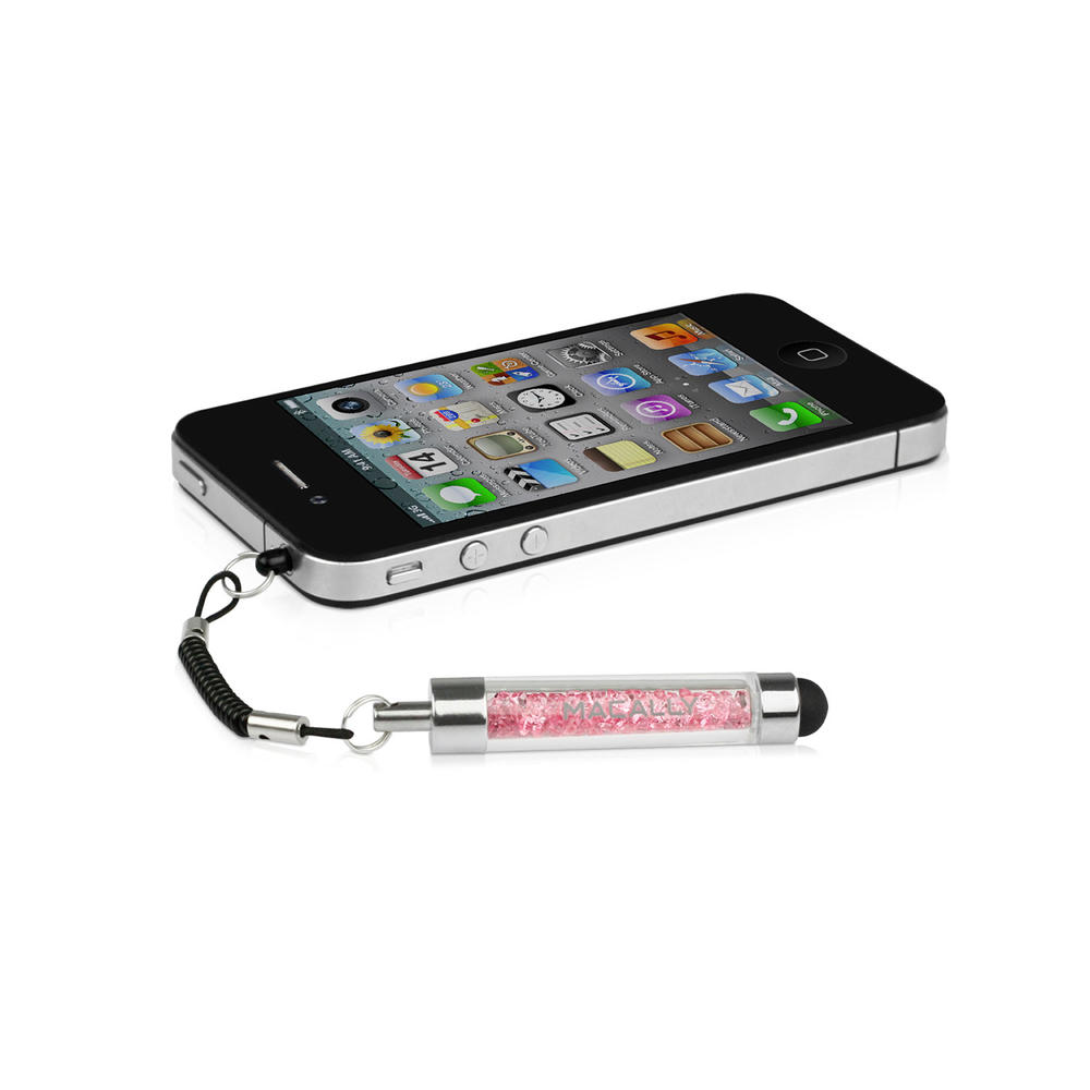 Macally PenPalMiniP Miniaturized Stylus with EarPhone Plug - Pink