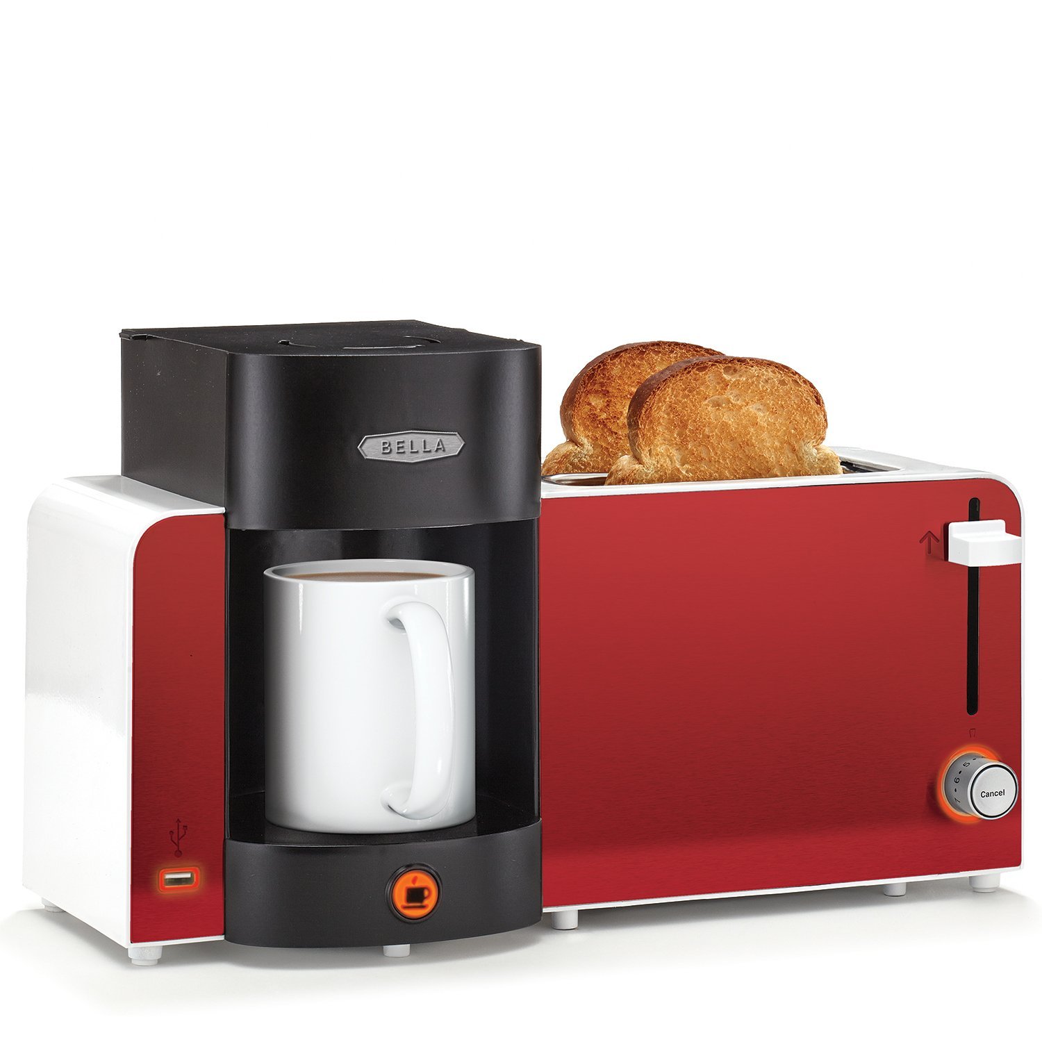 Bella Toast & Brew Breakfast Station, Red - Appliances - Small Kitchen Appliances - Toasters
