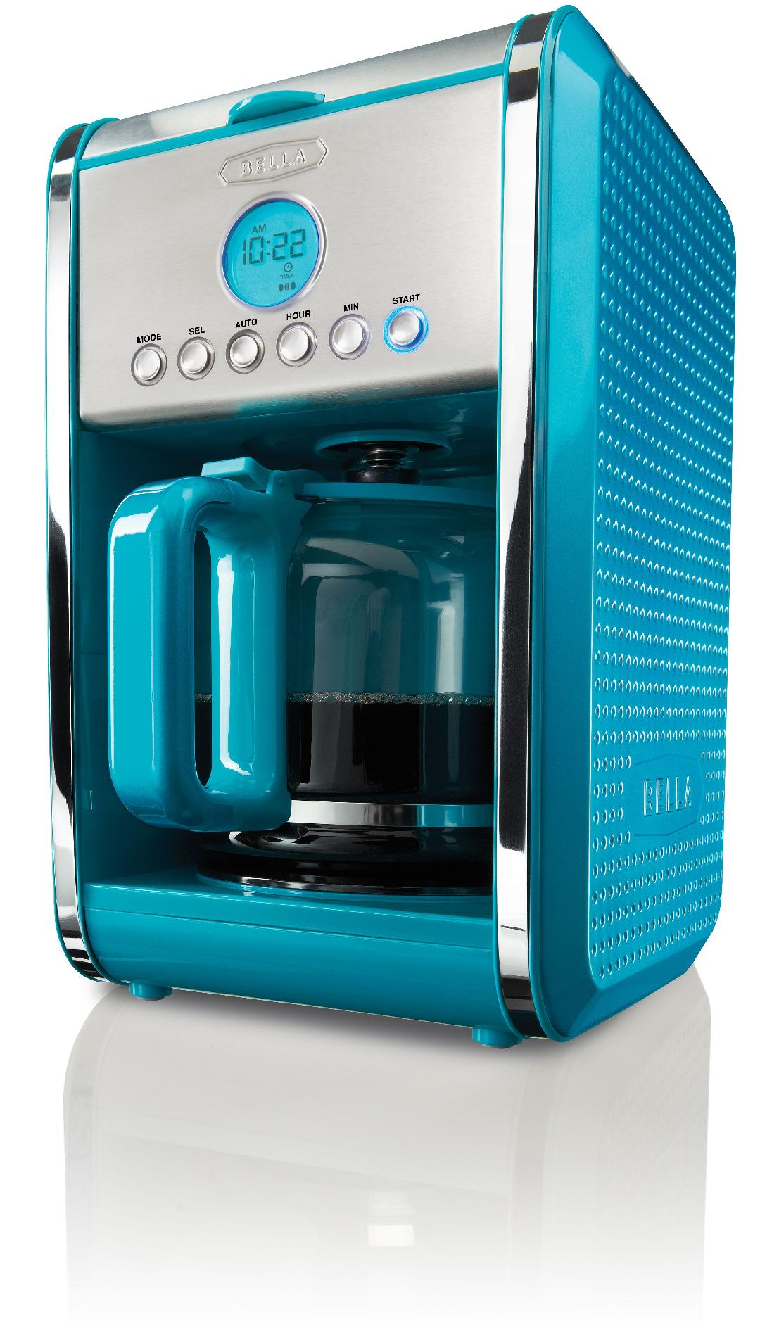 Dots Collection 12-Cup Programmable Coffee Maker, Teal