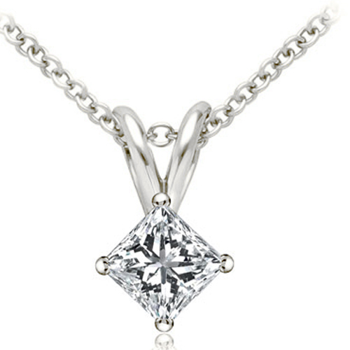 Women's 0.50-Carat Diamond Platinum Solitaire Pendant