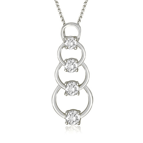 Ladies 1.000 cttw. platinum and diamond pendant