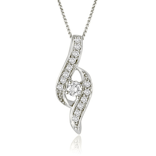 Women's 0.25 Cttw Platinum Diamond Pendant