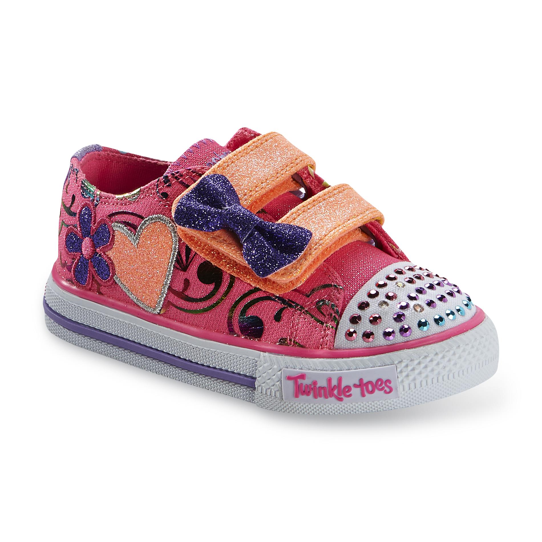 Skechers Toddler Girl's Twinkle Toes Double Adore Pink/Multicolor Athletic Shoe