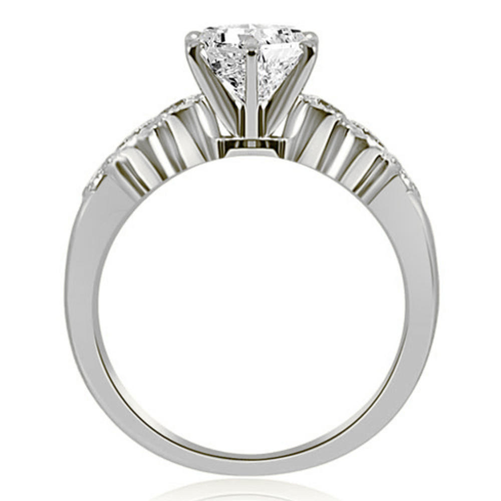 0.86 cttw Round-Cut 18k White Gold Diamond Vintage Bridal Set