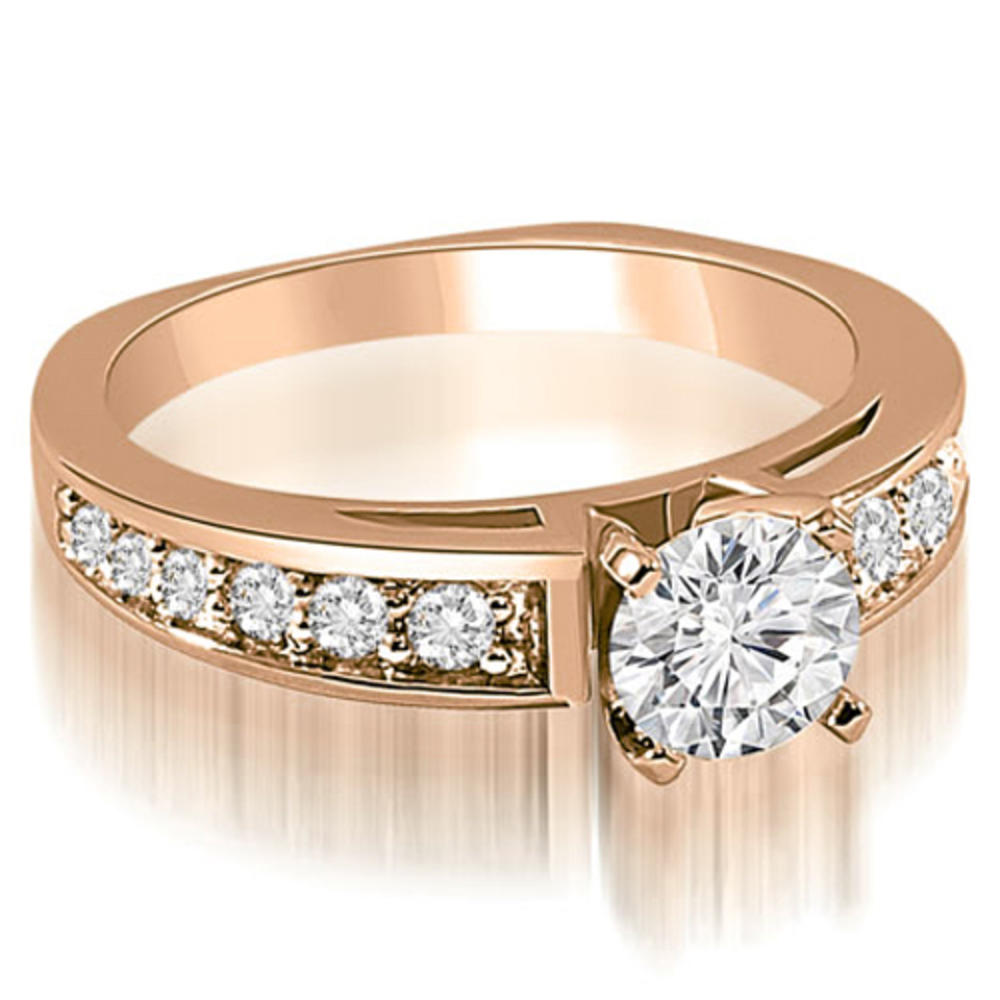 1.60 cttw. 14K Rose Gold Round Cut Diamond Bridal Set (I1, H-I)