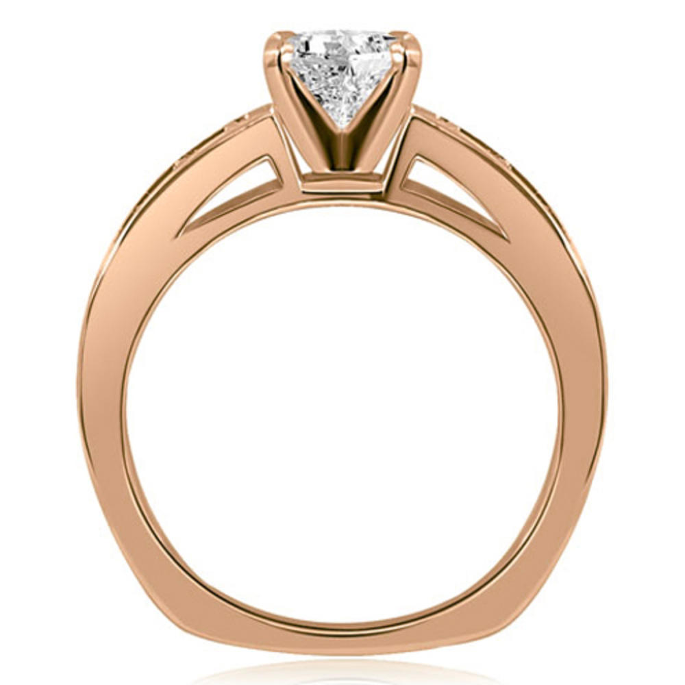 0.70 Cttw Round-Cut 14K Rose Gold Diamond Engagement Ring