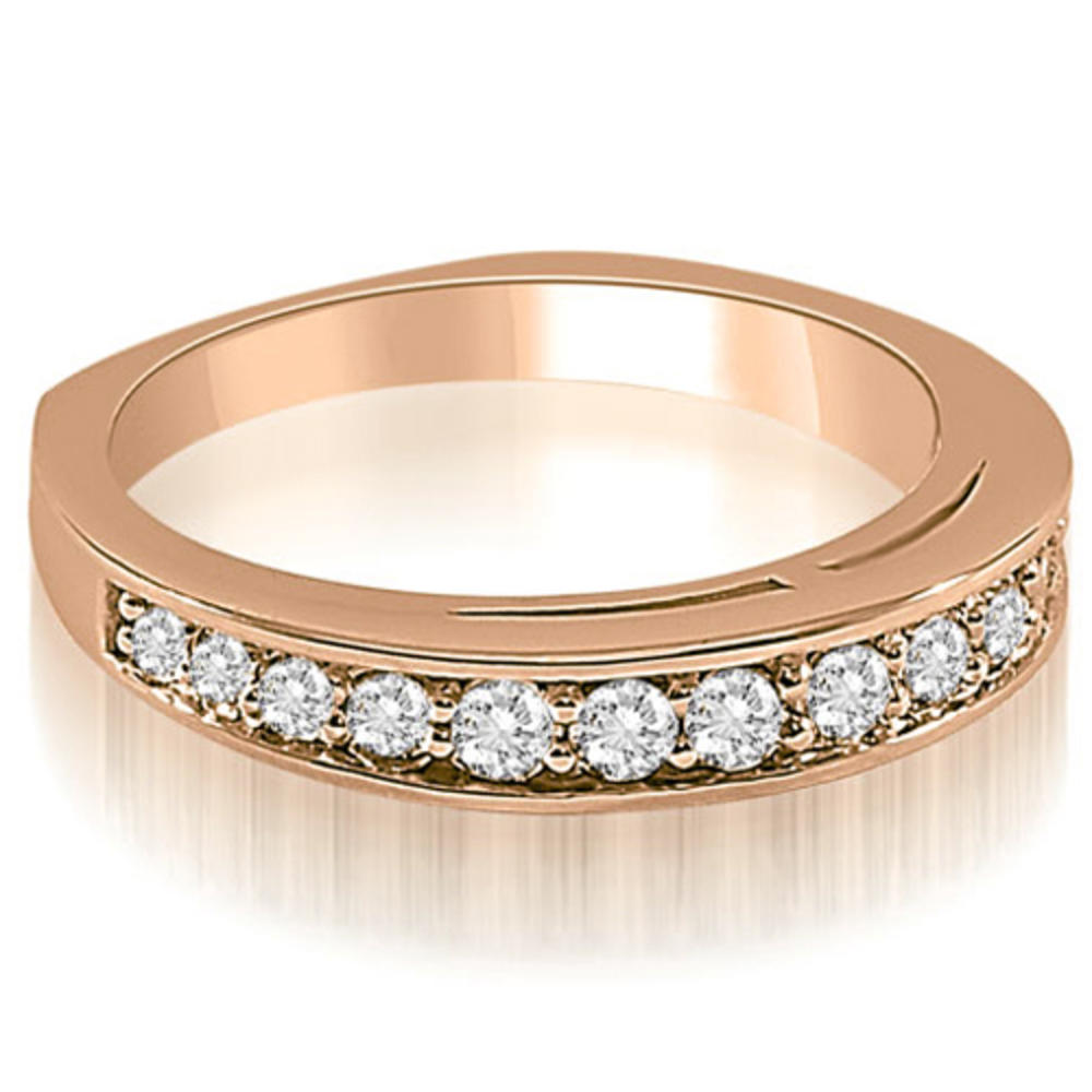 1.60 cttw. 14K Rose Gold Round Cut Diamond Bridal Set (I1, H-I)