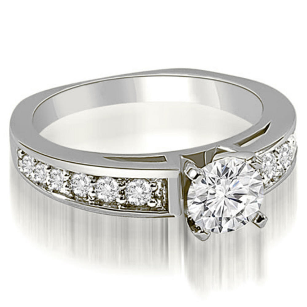 0.70 Cttw Round-Cut 14K White Gold Diamond Engagement Ring