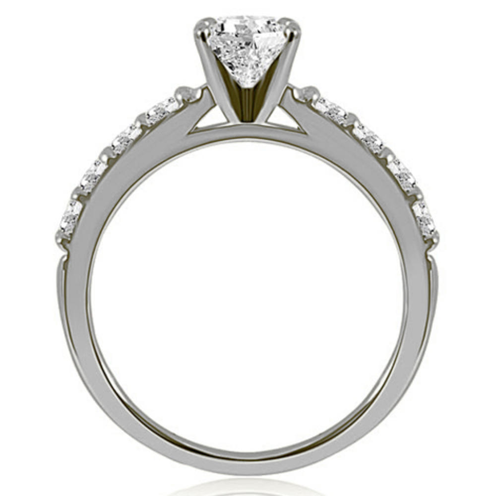 14K White Gold 0.75 cttw Round Cut Diamond Engagement Ring (I1, H-I)