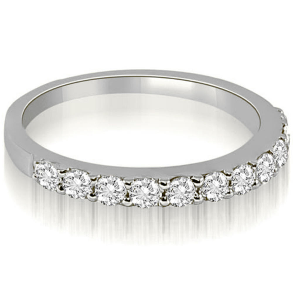 14K White Gold 0.55 cttw Classic Round Cut Diamond Wedding Ring (I1, H-I)