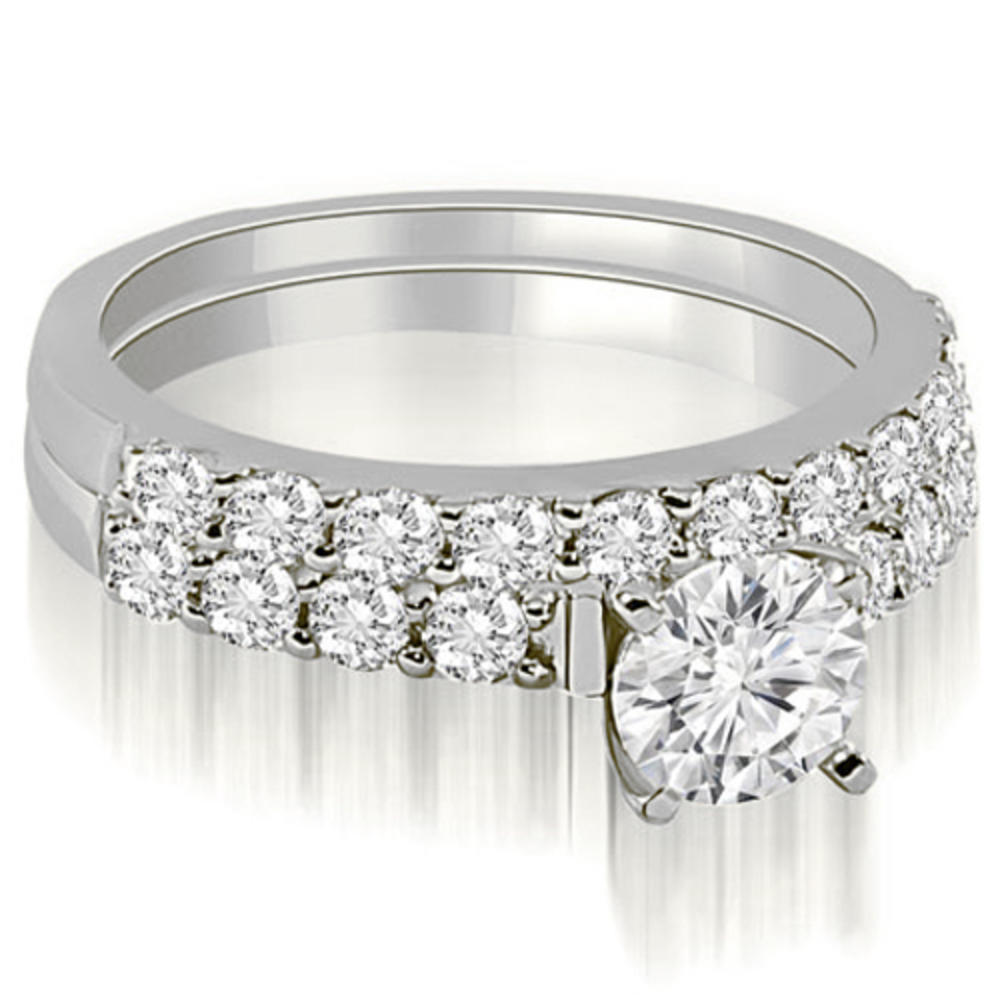 1.95 Cttw Round Cut 18K White Gold Diamond Bridal Set