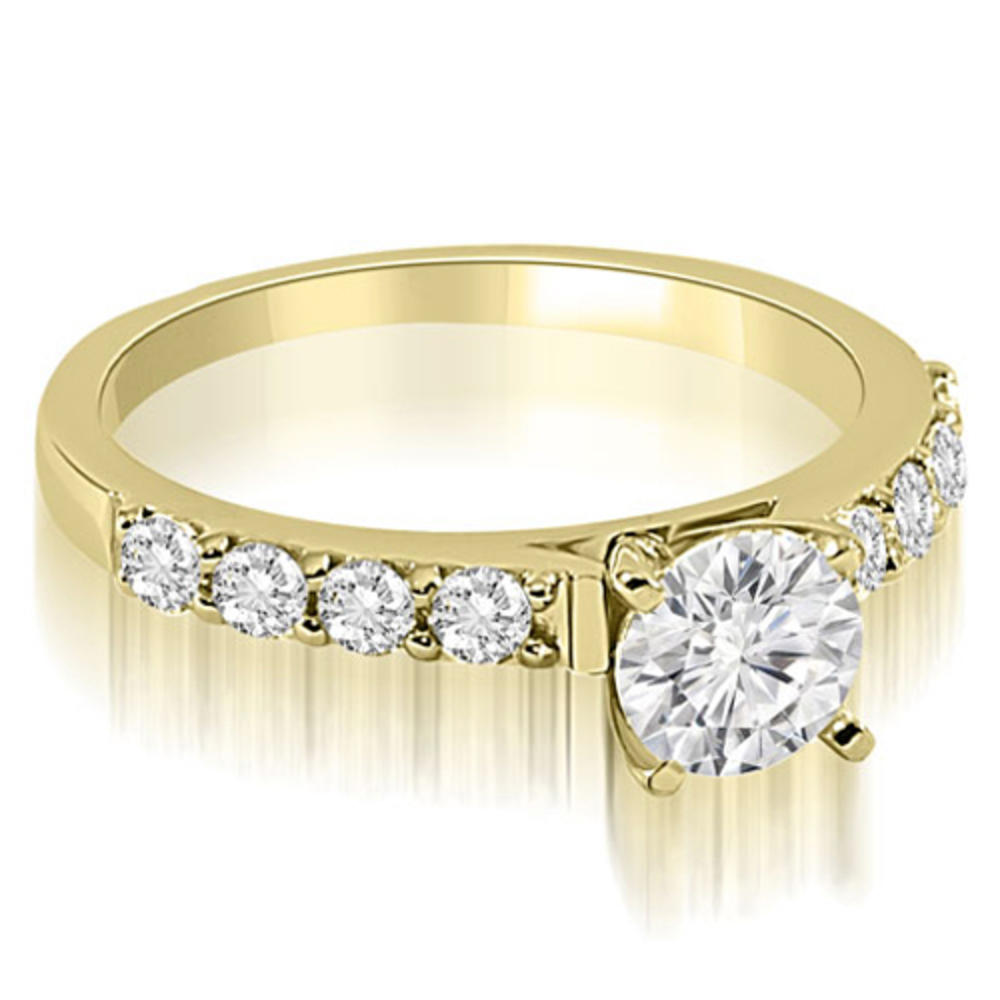 0.75 Cttw Round-Cut 18K Yellow Gold Diamond Engagement Ring