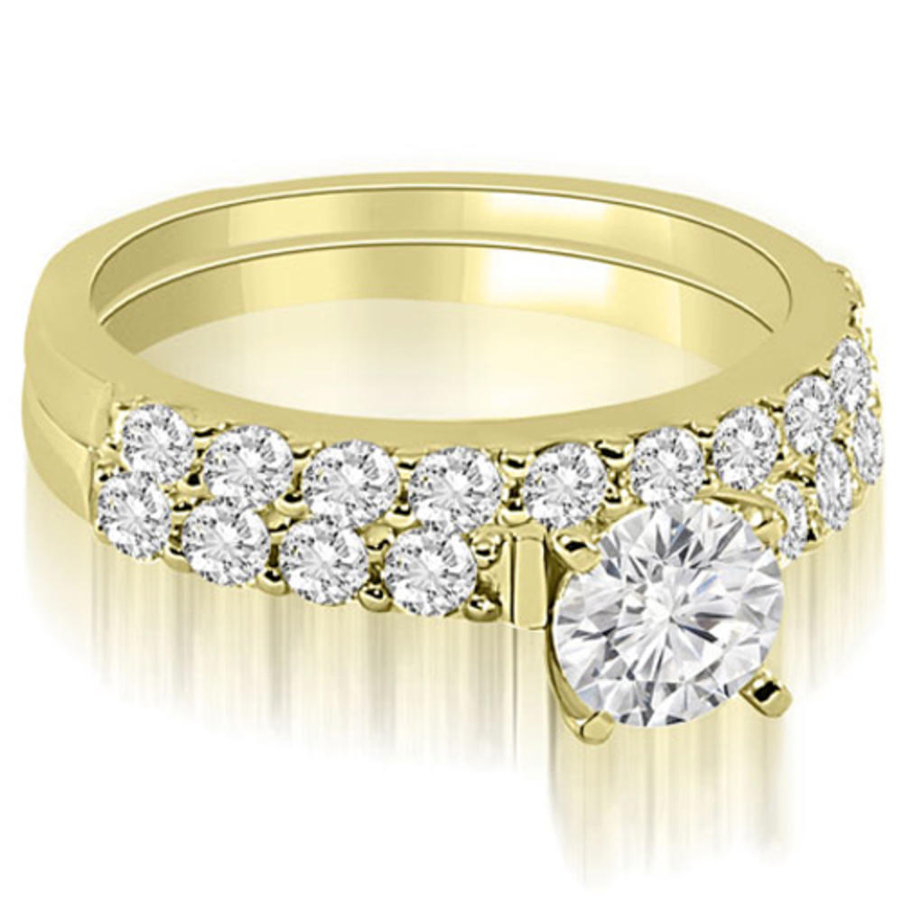 1.95 cttw. 18K Yellow Gold Round Cut Diamond Bridal Set (I1, H-I)