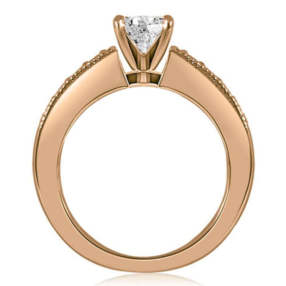 1.33 Cttw. Round Cut 14K Rose Gold Diamond Bridal Set
