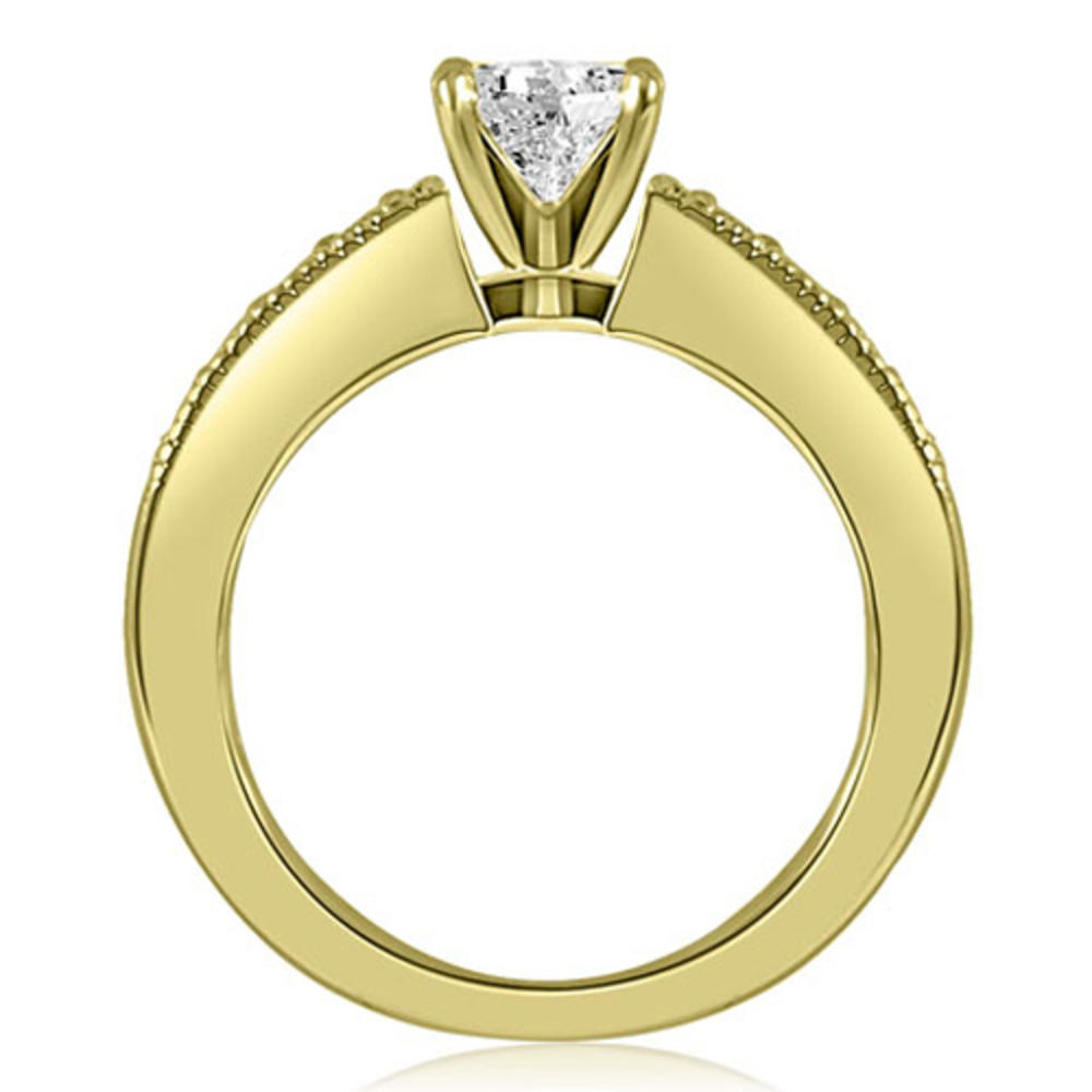 0.60 Cttw. Round Cut 14K Yellow Gold Diamond Engagement Ring