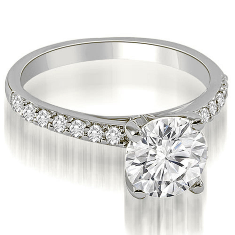 1.40 Cttw Round-Cut 14K White Gold Diamond Bridal Set