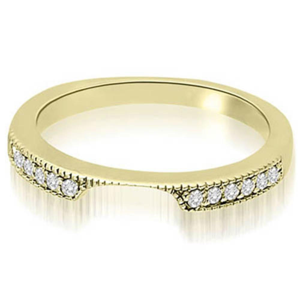 1.34 Cttw Princess-and Round-Cut 18K Yellow Gold Diamond Bridal Set