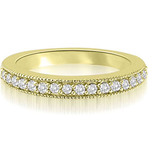 0.30 Cttw. Round Cut 14K Yellow Gold Diamond Wedding Ring