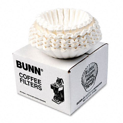 Bunn Flat Bottom Coffee Filters, 12-Cup Size, 250/PK
