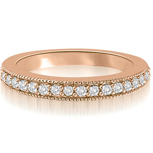 0.30 cttw Round-Cut 18k Rose Gold Diamond Wedding Ring