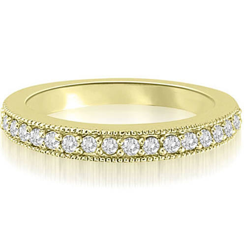 0.30 Cttw Round Cut 18K Yellow Gold Diamond Wedding Ring