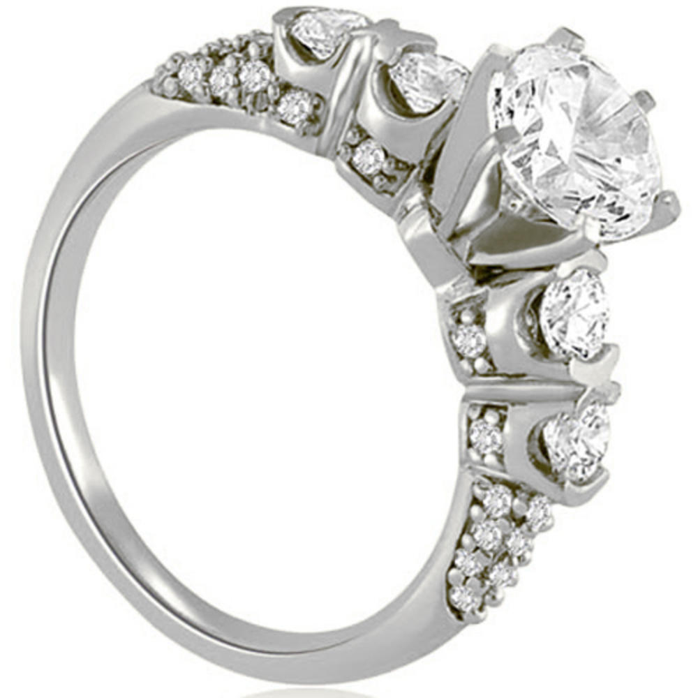 1.68 Cttw Round Cut 14k White Gold Diamond Bridal Set