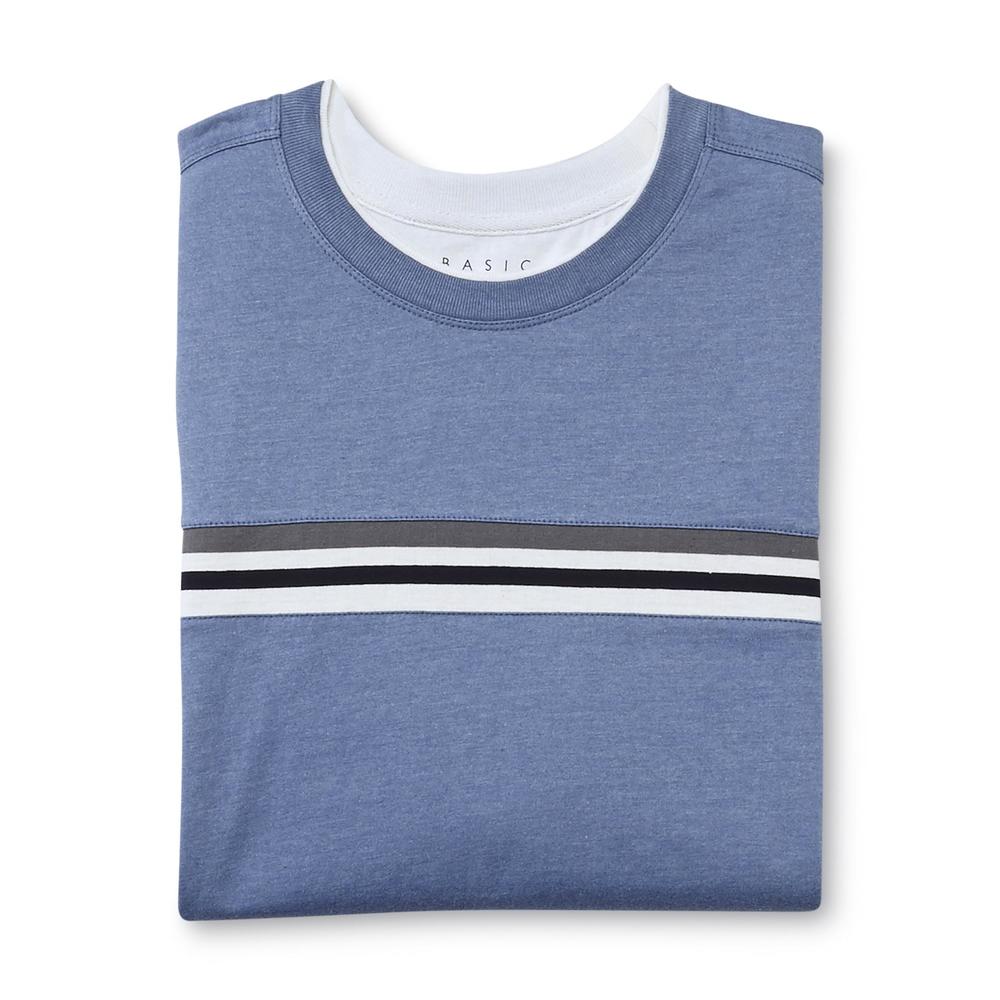 Men's Layered-Look T-Shirt - Stripe