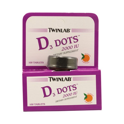 D3 Dots Tangerine - 2000 IU - 100 Tablets