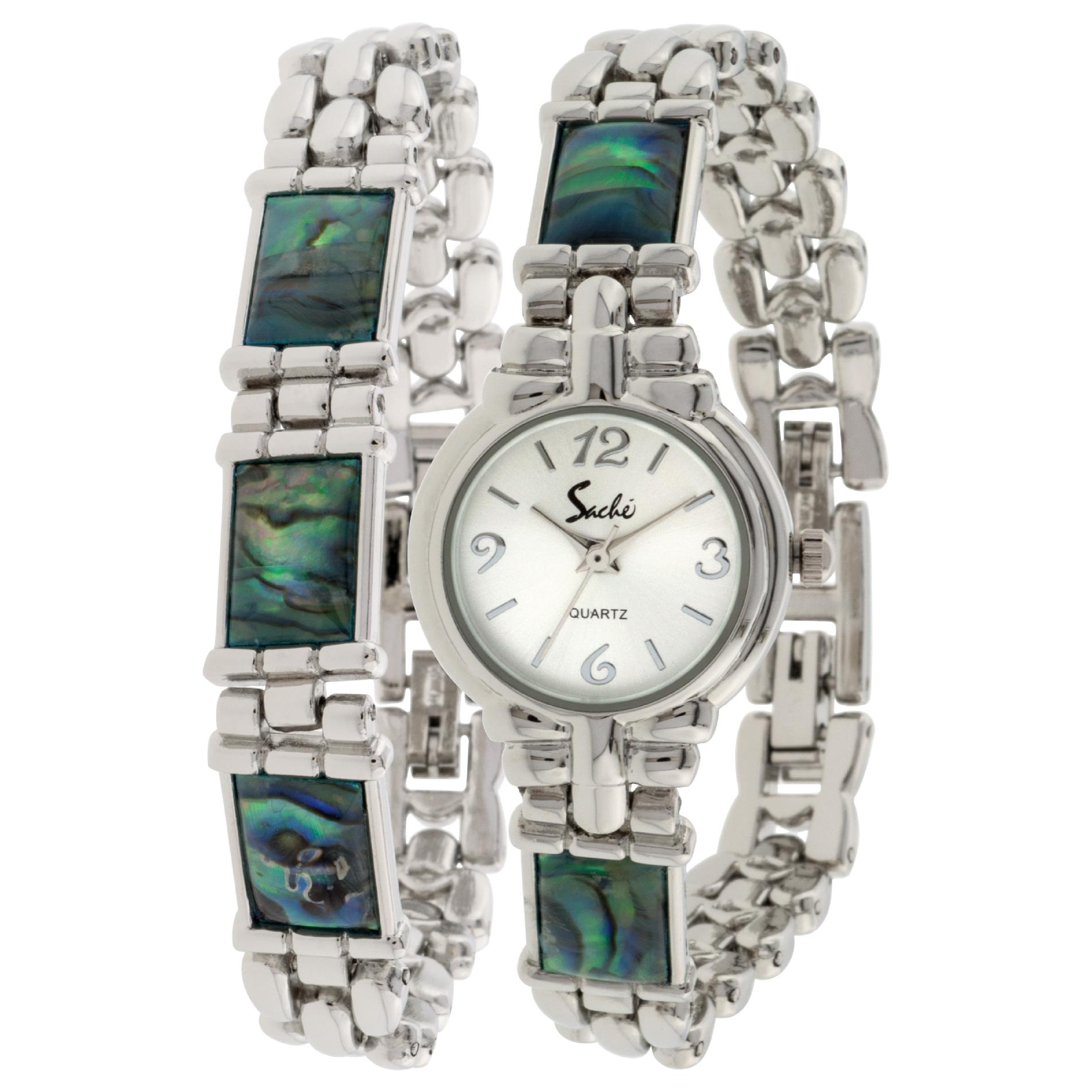 Ladies Silver Set Bracelet Watch