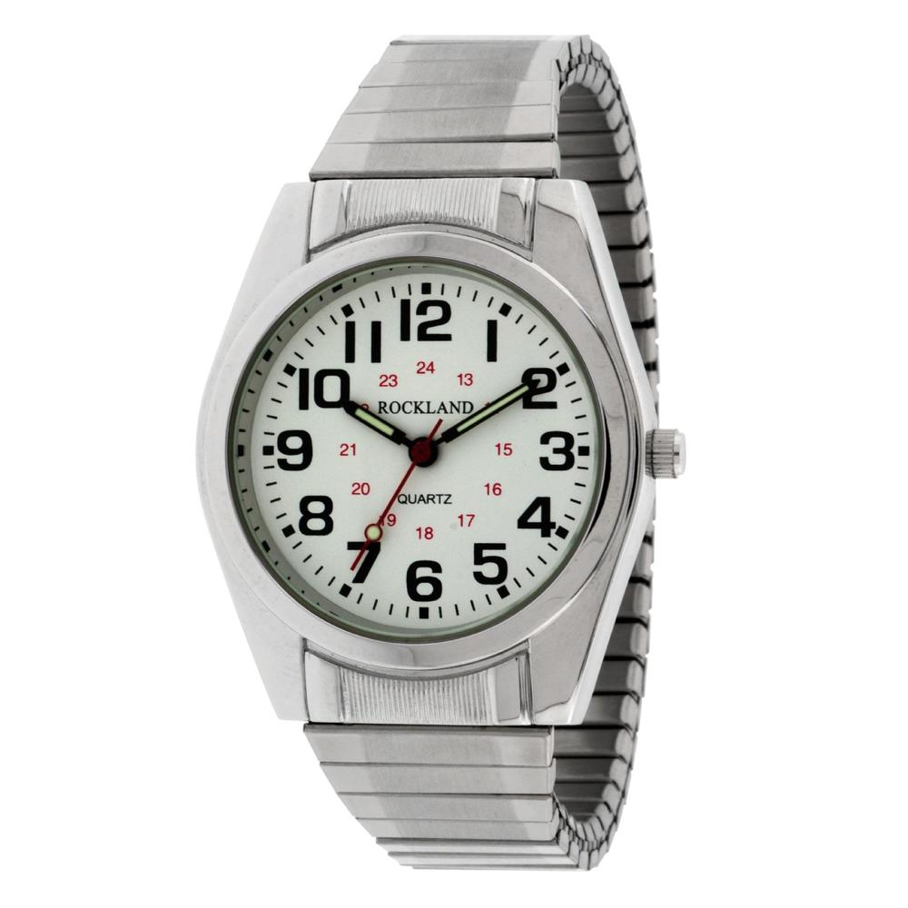 Men's Silver  Expansion  Watch With Silver  Bottle Opener