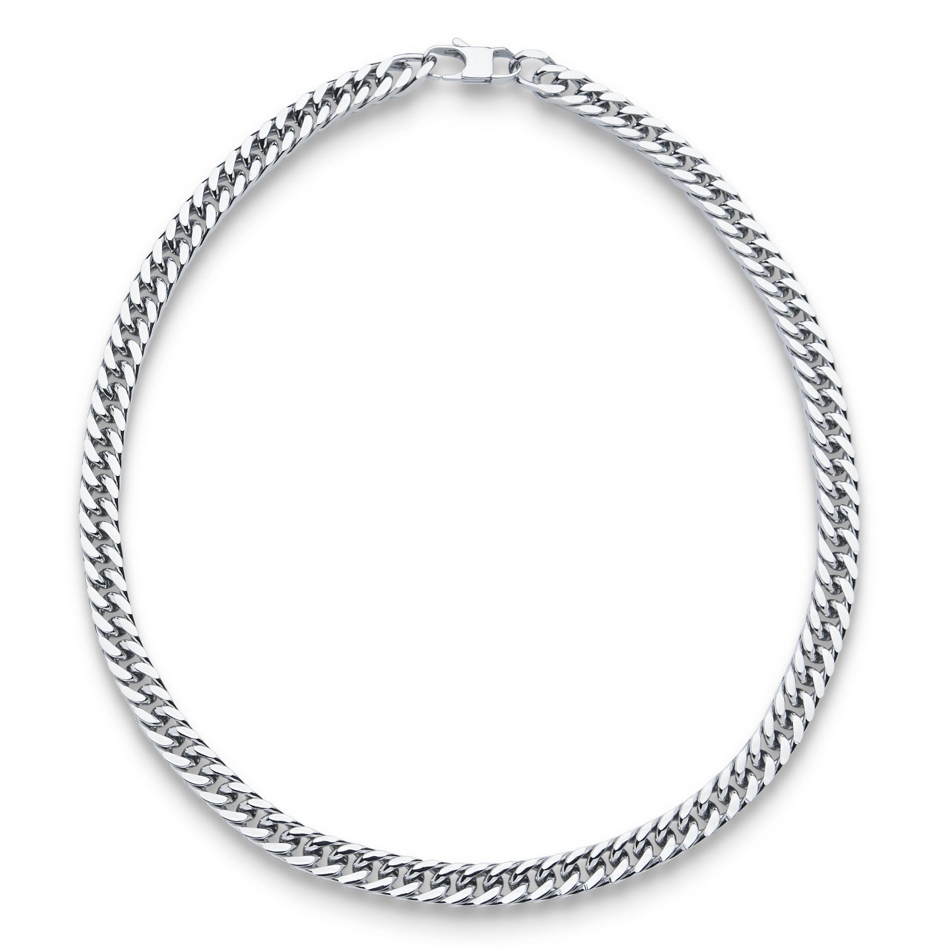 Men's Stainless Steel 24-Inch Curb Chain Necklace 24 Inch Stainless Steel Necklace