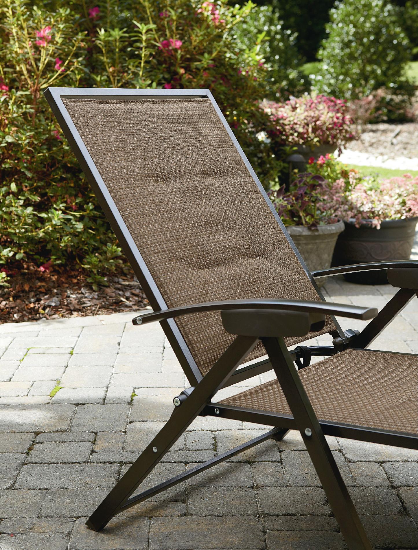 Garden Oasis Harrison Matching Folding Padded Sling Chaise ...