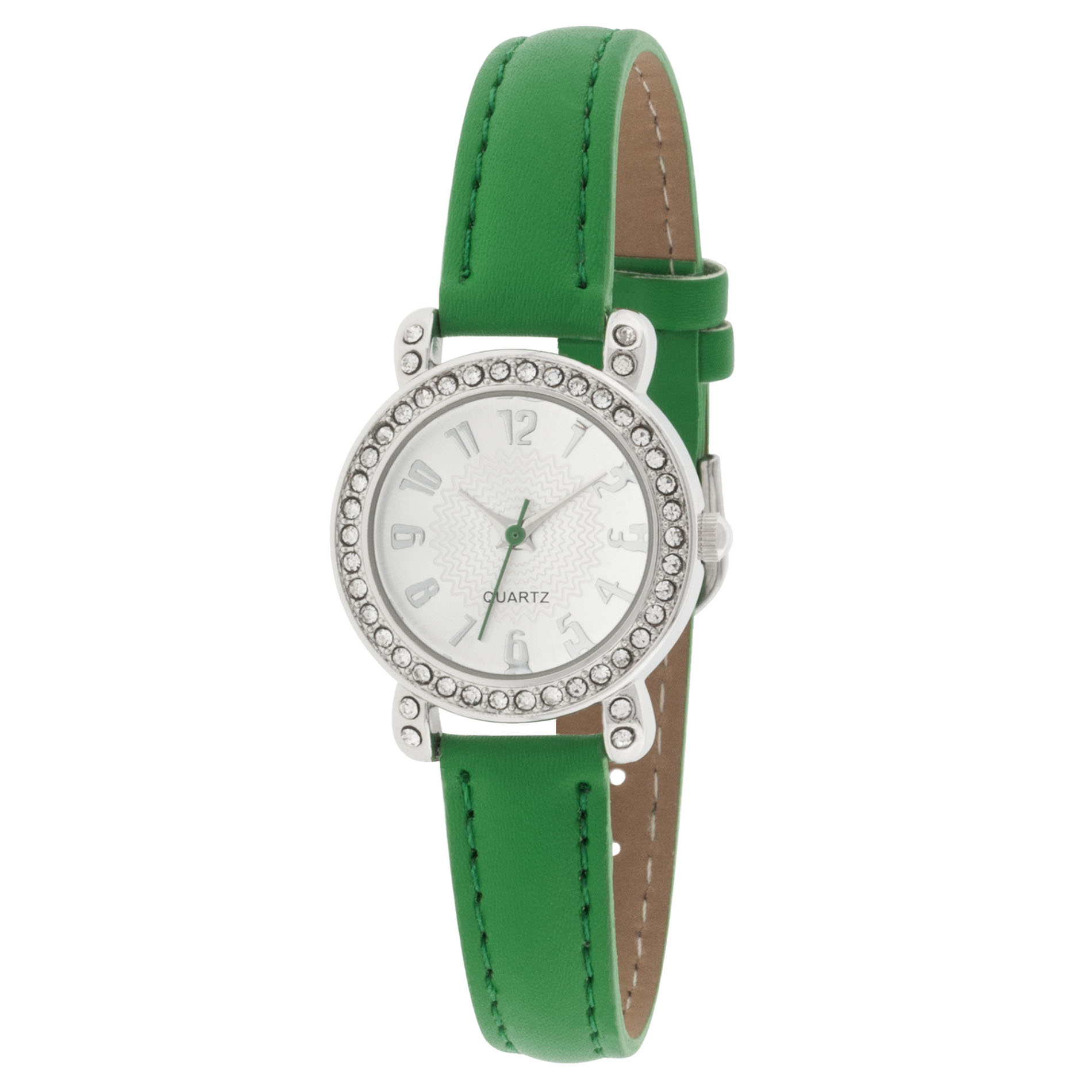 Ladies Green Strap Watch