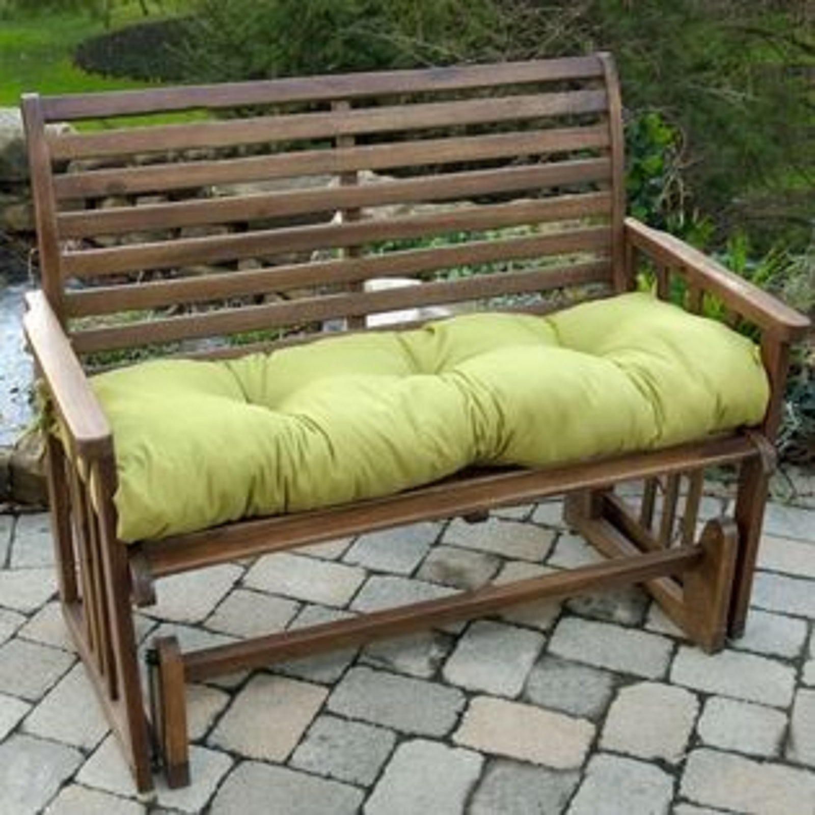 Greendale Home Fashions 46 in. Outdoor Swing/Bench Cushion, Salsa