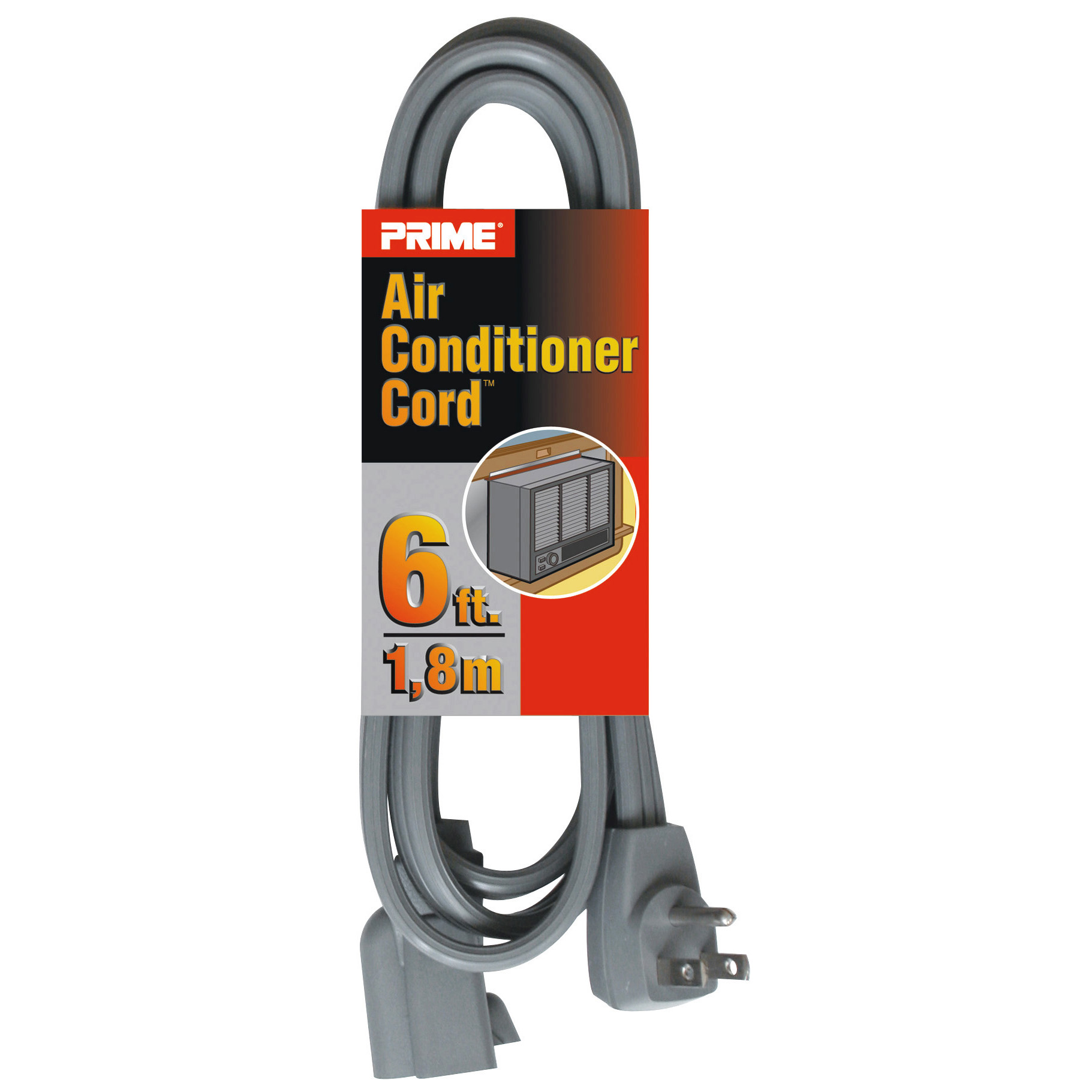 EC680506L Air Conditioner and Major Appliance Extension Cord, Gray, 6-Feet